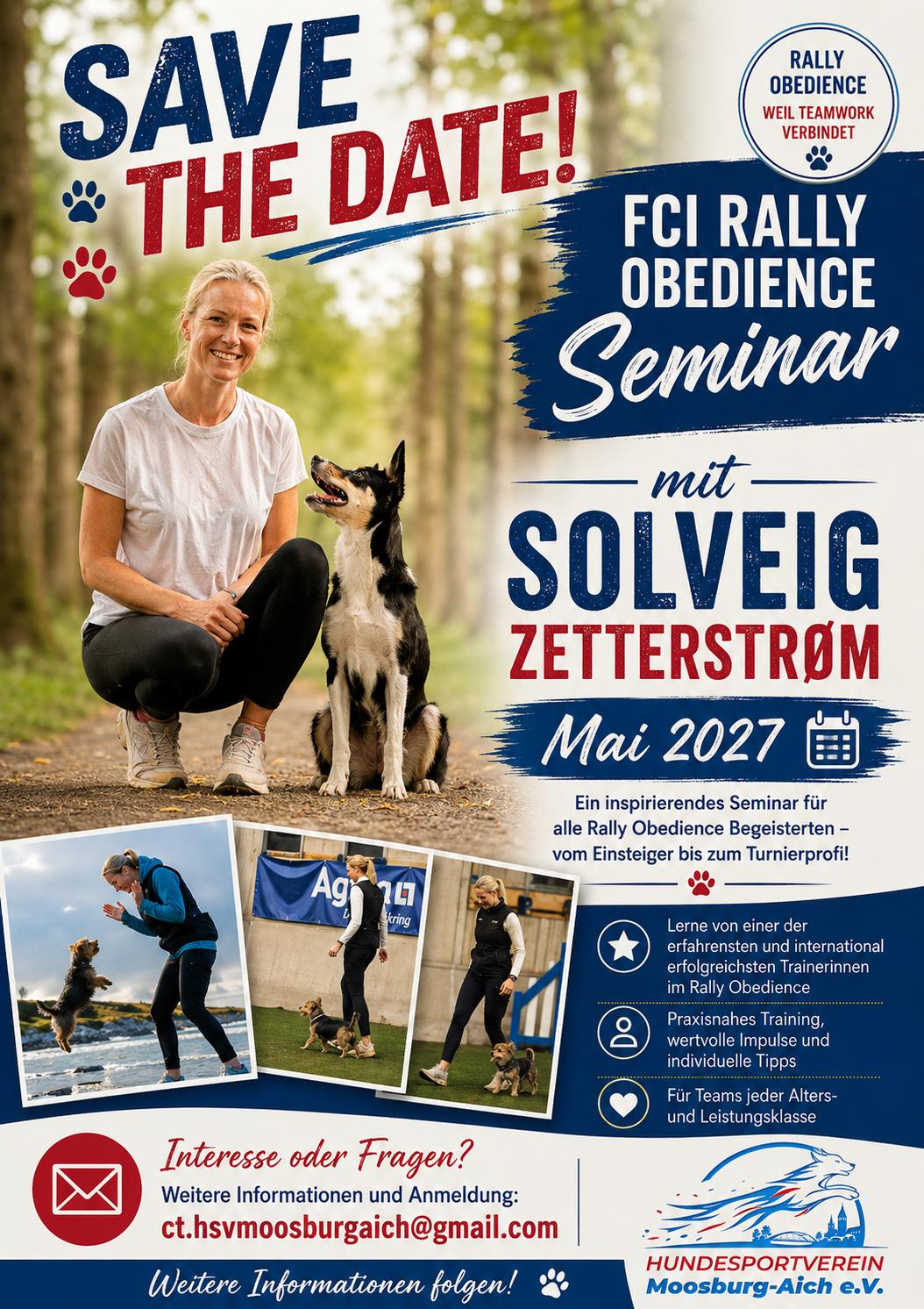FCI Rally-Obedience Seminar mit Solveig Zetterstrom