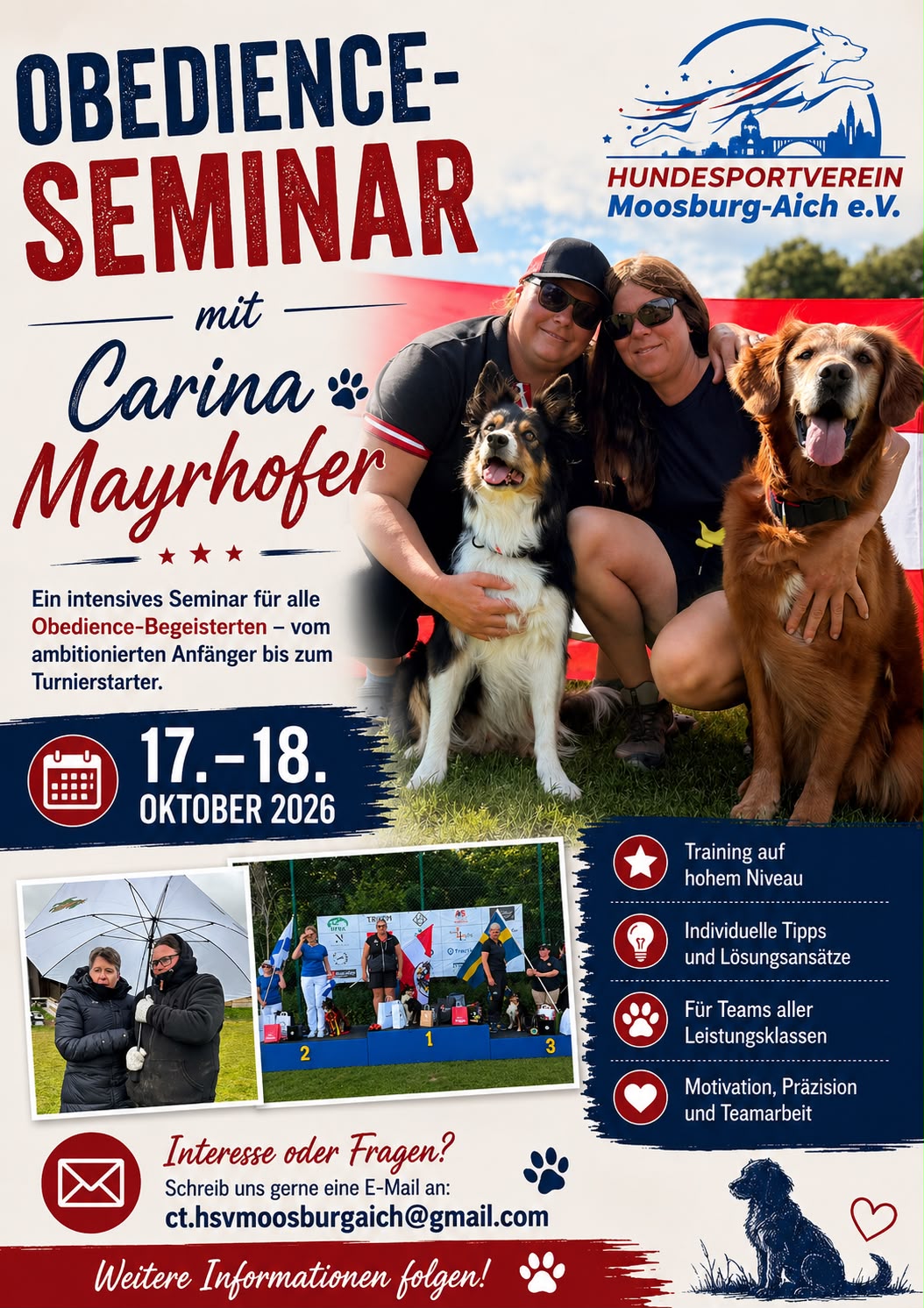 Obedience Seminar mit Carina Mayrhofer