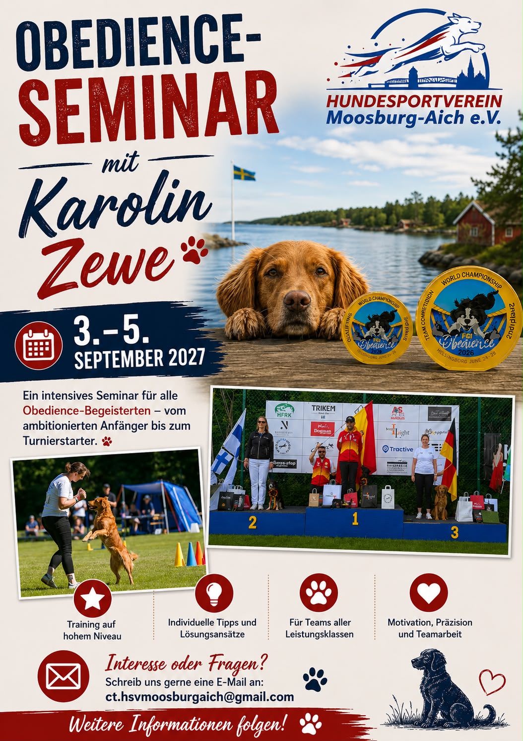 Obedience Seminar mit Karolin Zewe